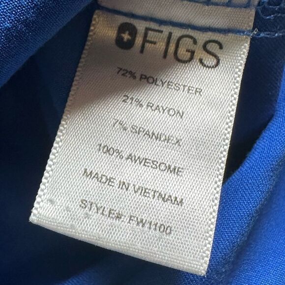 Figs Technical Collection SS‎ Royal Blue Scrub Top in Size Small - Picture 3 of 6